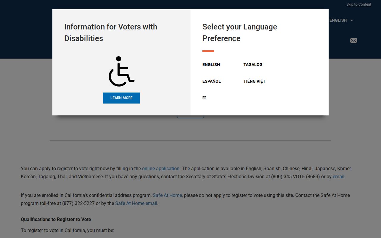 Livermore voter records information from Alameda County